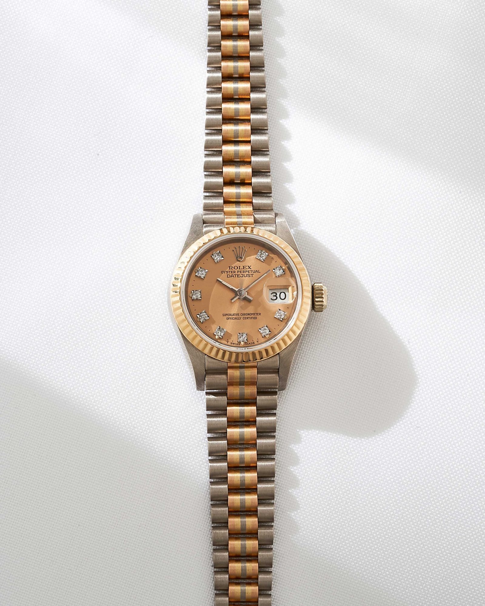 Ladies rolex oyster perpetual datejust superlative 2025 chronometer officially certified